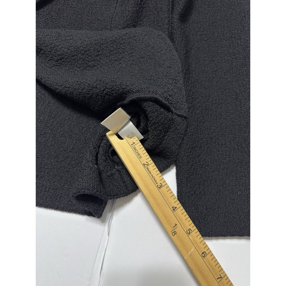 St. John Textured Knit One Button Blazer Jacket Satin Collar Sz 6 Designer USA - Picture 10 of 11